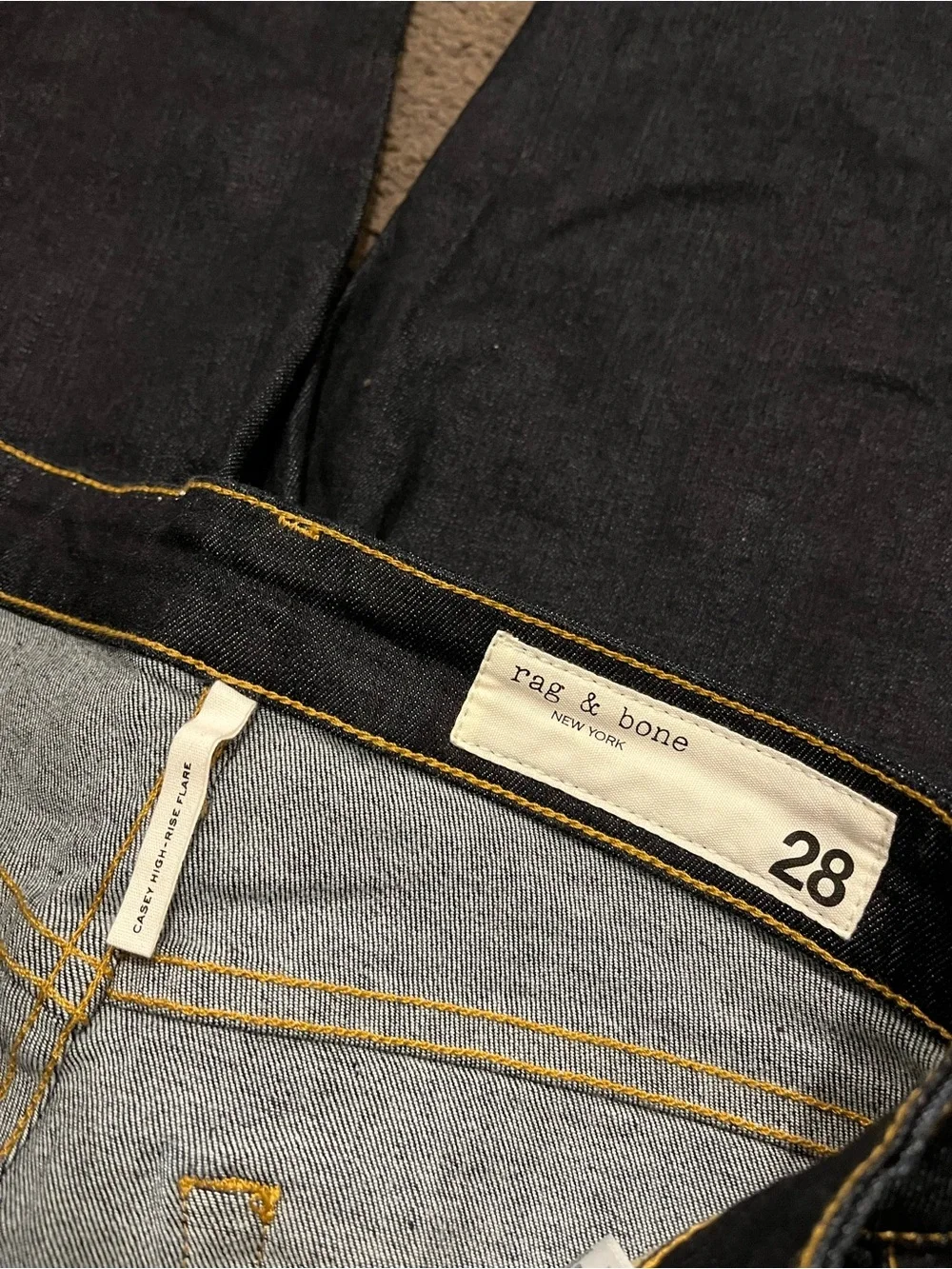 Rag & Bone Casey High Rise Flare Jeans In Rinse NWOT NEW